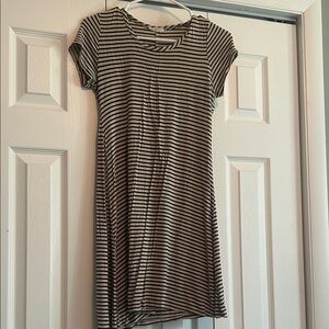 Black and White Striped Dress